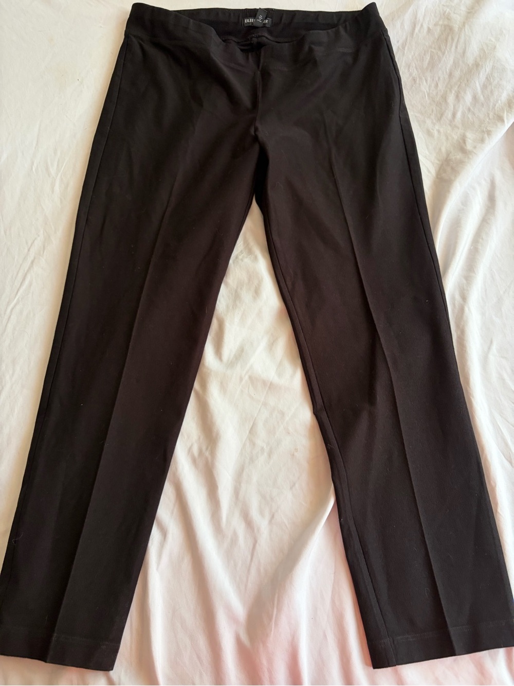 Eileen Fisher Black Pull On Pants Women’s Petite M Elastic Waist